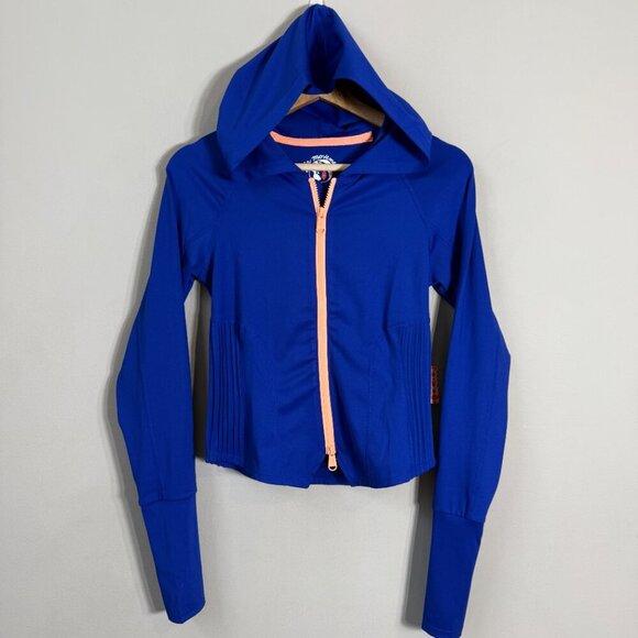 Free People FP Movement Playin for Keeps Track Jacket Women XS Blue Full Zip NWT - Picture 6 of 16